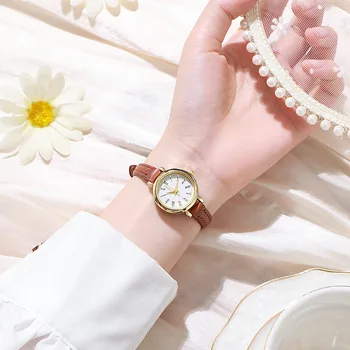 Новая ниша, роскошные, компактные, изысканные и высококлассные женские студенческие кварцевые часы с темпераментом, минималистичные женские часы
