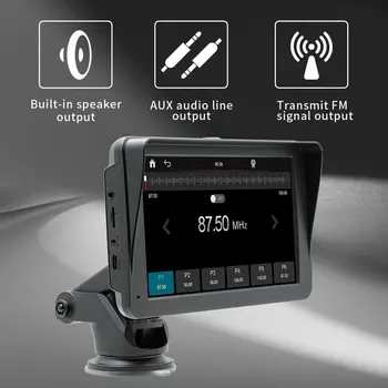 7-дюймовый Беспроводной Carplay Android Auto Автомобильный MP5-плеер Dash Cam Автомобильный Видеорегистратор Mirrorlink Зеркальный Монитор Сенсорный Экран, совместимый с Bluetooth