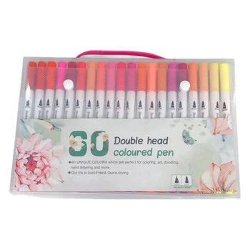 Двуглавая ручка с крючком, цветной маркер, мягкая акварельная ручка, товары для рукоделия, детский подарок