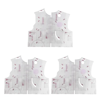 9X 1: 1 Модная линейка для дизайна ткани, форма для обрезки, шаблон для рисования одежды для школьников, линейка-прототип одежды