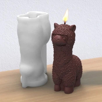 Форма для свечей с животными, Альпаки, Ароматерапия, Силиконовые формы, Украшение для дома, Форма для ароматических свечей с животными, Гипсовый орнамент своими руками