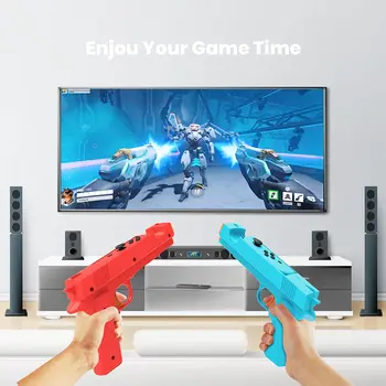 Игровой контроллер для стрельбы из Пистолета, Совместимый с Переключателем / Switch OLED Joy-Con Hand Grip Motion Controller для Охотничьих игр NS Shooter