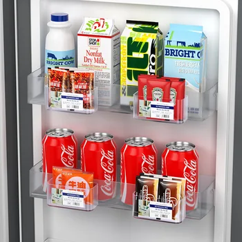 Ящик для хранения продуктов с боковой дверцей холодильника / Коробка для классификации приправ для фруктов и овощей, Органайзер для холодильника, кухонные принадлежности