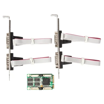 Плата адаптера расширения Mini PCIE на 4 порта RS232 DB9 Pin промышленного класса COM