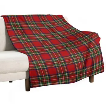 Плед в клетку Royal Stewart из шотландки, роскошное брендовое одеяло, Милое одеяло, Персонализированные подарочные волосатые одеяла
