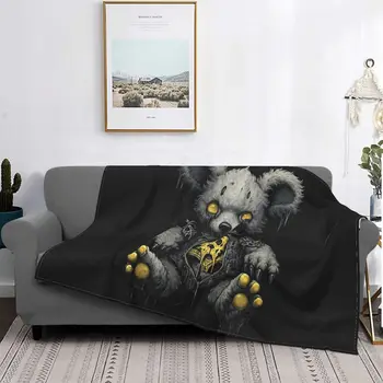 Милое одеяло с Плюшевым мишкой Флисовое Заводной Тедди недоволен Милые Тонкие Пледы для постельного белья Плюшевое Тонкое одеяло для дивана