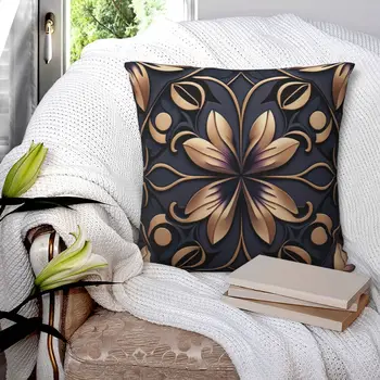 Квадратная наволочка с цветочным рисунком, наволочка из полиэстера, декор подушки, Комфортная подушка для дома, гостиной