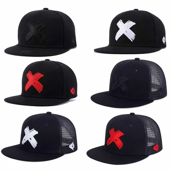 Модная бейсболка с вышивкой в виде буквы X, шляпа для пары регулируемого размера, Черные солнцезащитные кепки, хип-хоп кепка, тактическая бейсболка-снэпбэк, Сомбреро
