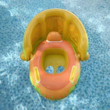 Детские надувные кольца для плавания Сиденье для детей Детский плавающий круг для плавания с зонтиком