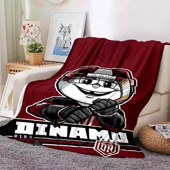 Хоккейное одеяло с мультяшным животным рисунком, Офисные постельные принадлежности для подростков на открытом воздухе, теплые подарки для хоккейных болельщиков