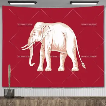 Гобелен с пьяным слоном, Эстетический декор комнаты, Гобелены с индийскими животными в стиле бохо, Обои для спальни, Макраме, Флаги для дома и сада