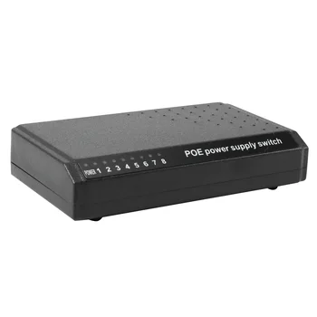 8 портов 6 + 2 инжектора POE-переключателя Питание по RJ45 Ethernet без адаптера питания Семейная сетевая система 10/100 М для камер