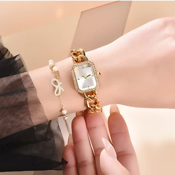 Минималистичные маленькие ароматические квадратные часы-браслет, ретро женские минималистичные часы, ультратонкие изысканные маленькие часы