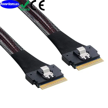 PCI-E Slimline SAS 4.0 SFF-8654 8i 74pin Хост для SFF-8654 74Pin Тонкий целевой кабель SAS