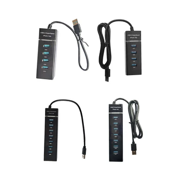 Универсальный USB-концентратор, док-станция 1 для 7/1 для 4, разветвитель USB3.0, подключаемый и воспроизводимый