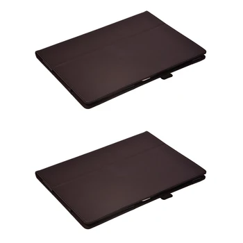 2X складной чехол-книжка с вкладками, подставка для 10,8-дюймового планшетного пк Microsoft Surface 3 коричневого цвета