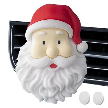 Вентиляционные зажимы для освежителей воздуха в автомобиле Санта-Клауса, вентиляционный зажим для освежителя воздуха в автомобиле Санта-Клауса для декора интерьера, красочная Рождественская елка, автомобиль с оленями