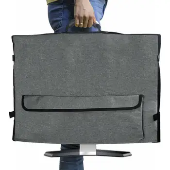 Сумка для переноски монитора, дорожный чехол с мягкой бархатной подкладкой, дорожная сумка для переноски с ручками и карманами на 27 дюймов