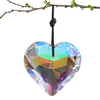 Подвесные кристаллы Призма в форме сердца Для украшения окон Детали для люстры Аксессуары для домашнего свадебного декора своими руками