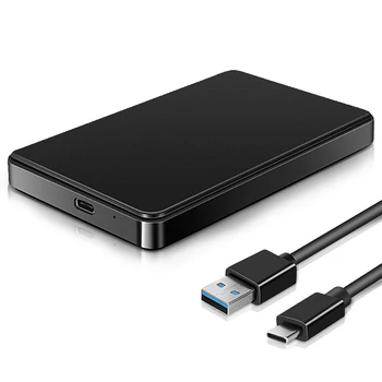 Мобильный жесткий диск Type-C USB3.1 SATA, корпус для внешнего твердотельного накопителя емкостью 6 ТБ, Подключи и играй 2,5 дюйма для системы Windows / Mac Os / Linux