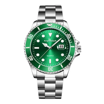 Модные мужские часы бренда Nightlight Tide, зеленые водонепроницаемые кварцевые часы