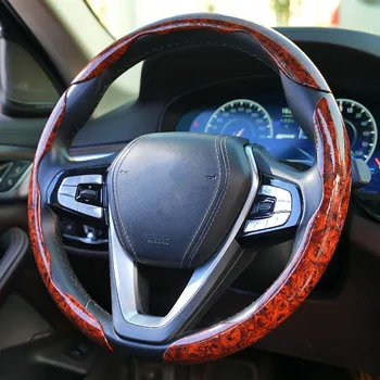 Крышка рулевого колеса автомобиля из 3 частей с деревянным рисунком для Mercedes Benz Chrysler Bmw Volkswagen Audi Toyota Honda Citroen