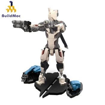 BuildMoc Игра Warrior Excalibur Mecha Robots Набор Строительных Блоков Swordsman Mech Robot Серия Кирпичей Игрушка Для Детей Рождественские Подарки