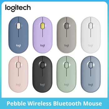 Беспроводная Bluetooth-мышь Logitech PEBBLE тонкий и бесшумный офисный ноутбук