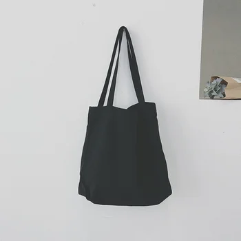 Простая и модная сумка для покупок через плечо большой вместимости ins в японском стиле, холщовая женская