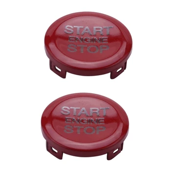 2X ABS Кнопка Включения Двигателя Автомобиля Start Stop Накладка Крышки Для Alfa Romeo Giulia Stelvio 2017 2018 (Красный)