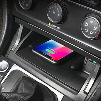 15 Вт Автомобильное беспроводное зарядное устройство для телефона быстрое зарядное устройство зарядная панель пластина держатель телефона для Volkswagen Golf 7 MK7 2014-2018