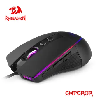 Игровая мышь Redragon Emperor M909 RGB USB проводная 12400DPI 8 Кнопок для компьютерных программируемых мышей Gamer LOL PC