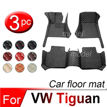 Автомобильные коврики для Volkswagen VW Tiguan 5N 2017 2018 2019 Пользовательские автоматические накладки для ног Автомобильный ковер аксессуары для интерьера