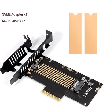 M.2 NVME SSD-накопитель к Адаптерной карте PCIe 4.0 64 Гбит/с M-Key M2 PCIe 4.0 X4 для настольных компьютеров на Полной Скорости с Медным Радиатором