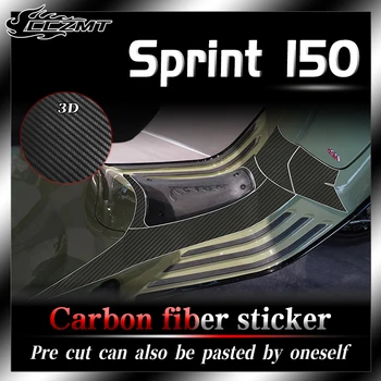Для Vespa Sprint 150 наклейки из защитной пленки 3D наклейки из углеродного волокна прозрачные автомобильные наклейки водонепроницаемые модифицированные аксессуары