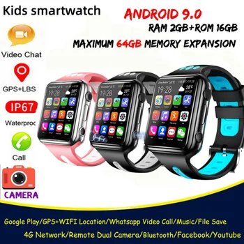 Android 9.0 RAM 2GB ROM 16GB Smart 4G GPS, детская музыкальная камера, наручные часы, монитор SOS, отслеживание местоположения, Google Play, Телефонные часы