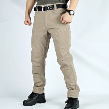 Повседневные непромокаемые брюки на открытом воздухе, мужские камуфляжные тактические брюки-карго, широкие брюки для бега, свободные брюки в стиле милитари с большим карманом