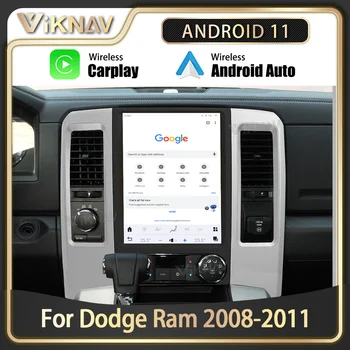 12,1-дюймовый автомобильный стерео-радиоприемник Android 11 для Dodge Ram 2008-2011 Мультимедийный плеер GPS-навигация Carplay головное устройство с сенсорным экраном
