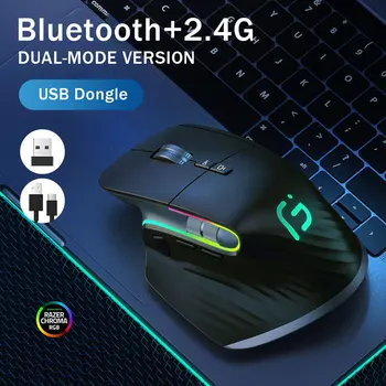 Беспроводная мышь VicTsing 2.4G, перезаряжаемая Bluetooth, бесшумная эргономичная мышь 4000 точек на дюйм для планшета, ноутбука Macbook Air, игрового офиса
