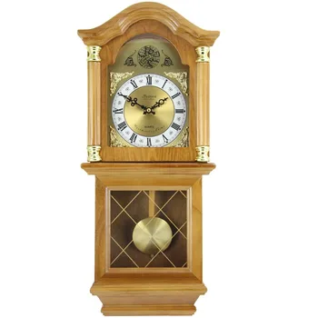 Коллекция часов Классические Настенные Часы с Перезвоном из Золотого дуба С Качающимся маятником