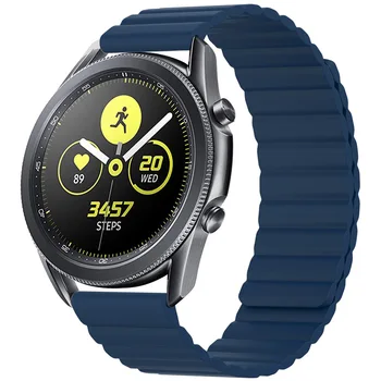 Силиконовый ремешок для Samsung Galaxy watch 3 Active 2, Huawei watch 3 / GT / GT2, сменный ремешок с магнитной пряжкой для Amazfit GTR