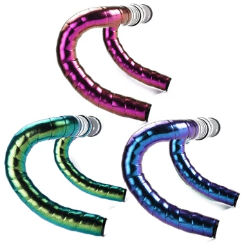 2шт Цветные ленты для шоссейного велосипеда Chameleo EVA + PU, мягкая антивибрационная лента, нескользящие ремни для руля, велосипедные накидные велосипедные ручки