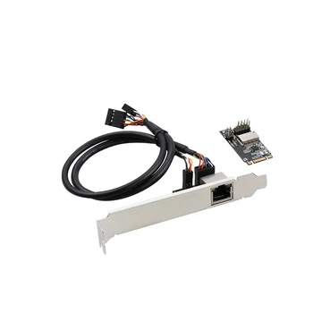 1 компл. Mini PCI-E Для Гигабитной Сетевой карты 1000 М Порт RJ45 Проводной Pcie Настольный ПК Сетевая карта Mini PCI-E Сетевая карта