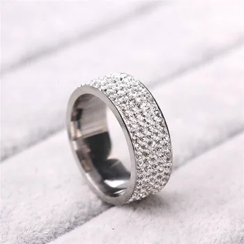 Женские кольца, высококачественные модные простые женские кольца из нержавеющей стали, подарок на палец для девочки, ювелирные изделия серебристого цвета
