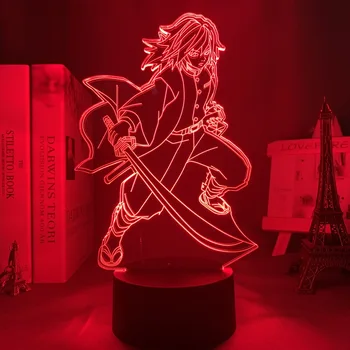 Аниме Kimetsu No Yaiba Giyu Tomioka Светильник для Декора Спальни Ребенка Подарок На День Рождения Манга Гаджет Giyuu Лампа Demon Slayer