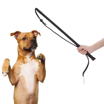 Бита-Взбивалка Для Собак Из Искусственной Воловьей Кожи С Ручкой Для Дрессировки Собак Среднего Размера