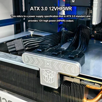Видеокарта PCIE ATX3.0 12VHPWR 600 Вт Кабель Питания Адаптер 12 + 4Pin Разъем от мужчины к женщине с Угловыми Разъемами Рулевого управления на 180 градусов