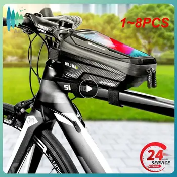 1 ~ 8ШТ Велосипедная сумка MAN X2 EVA с твердым корпусом, Водонепроницаемый сенсорный экран, шоссейный велосипед, горный велосипед, антивибрационный велоспорт