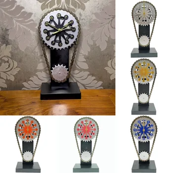 Часы с вращающейся шестерней, настольные пластиковые часы в стиле ретро, Механические, персонализированные, креативные, американские, Европейские, Винтажные часы, украшение для дома