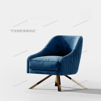 Кресло для отдыха в гостиной тканевое Nordic light роскошное кресло-диван для одного человека blue current бытовое кресло